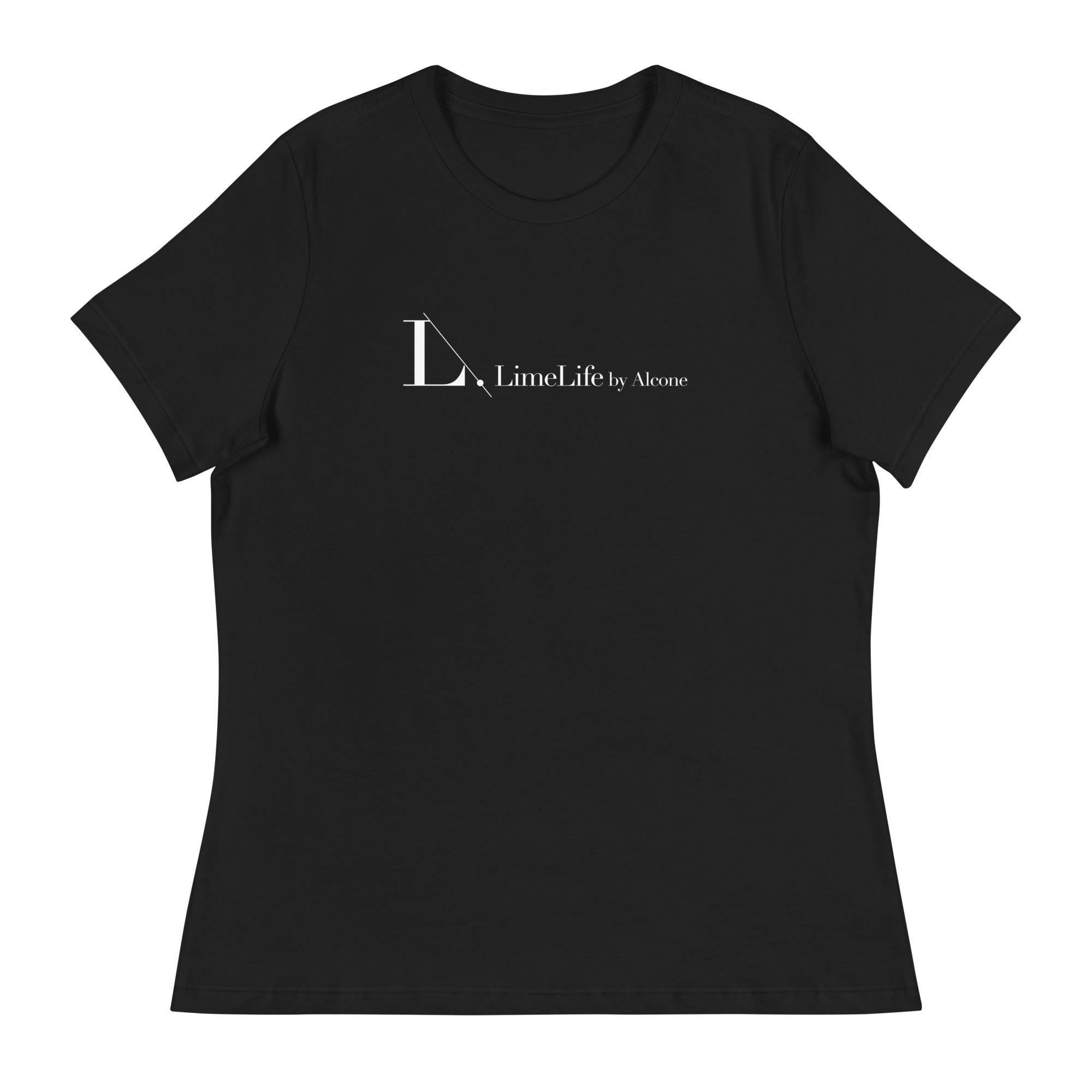 LimeLife by Alcone - Women's Relaxed T-Shirt in "LIMITED EDITION PINK" and black