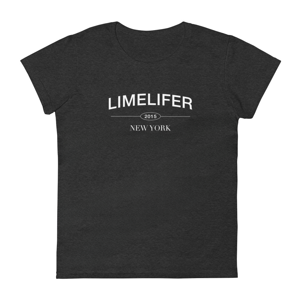LIMELIFER NY - Women's short sleeve t-shirt in Black and Heather Dark Grey