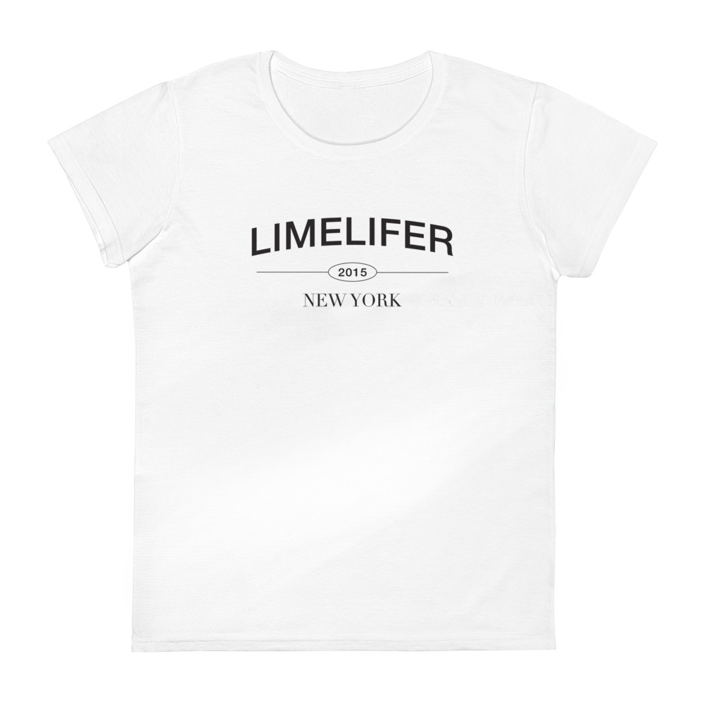 LIMELIFER NY - Women's short sleeve t-shirt in Heather Grey and White