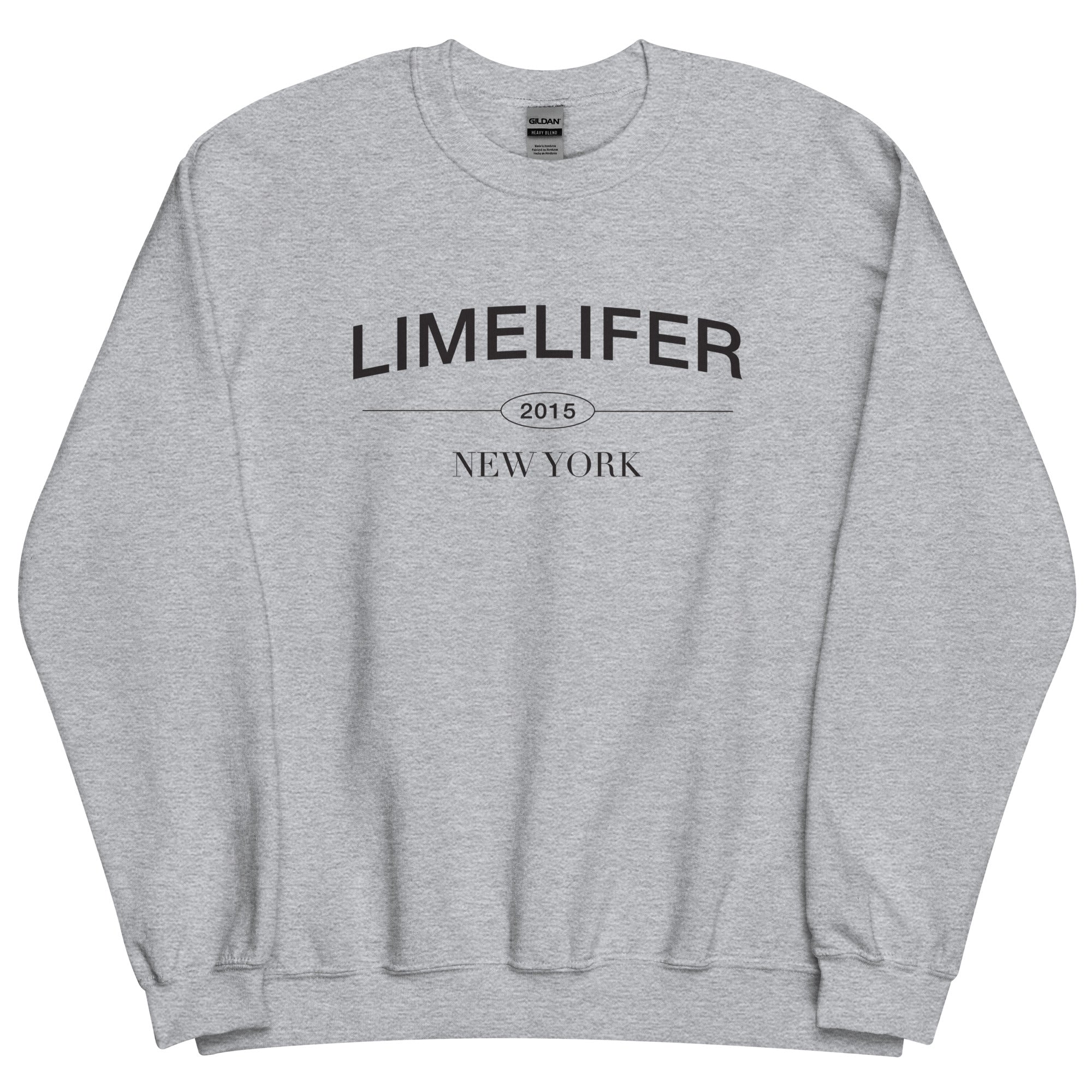 LIMELIFER NY - Unisex Sweatshirt in Sport Grey and White
