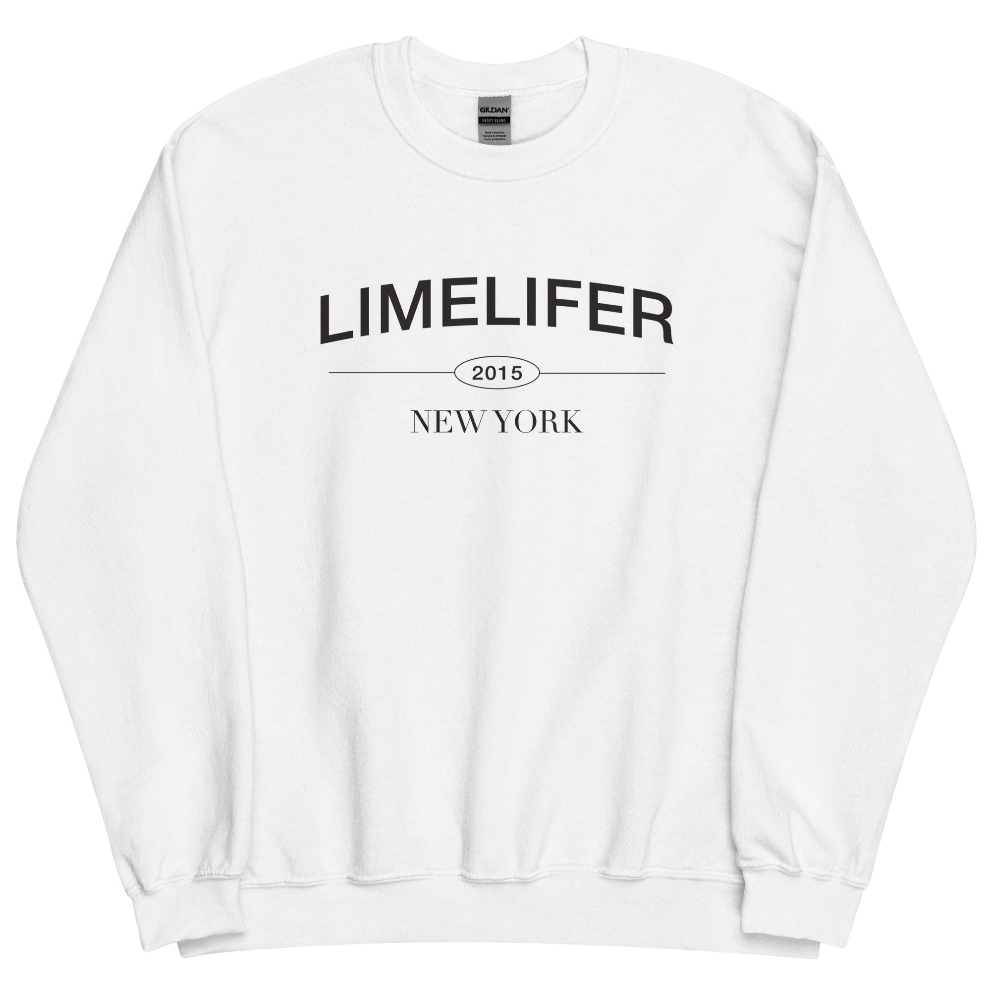 LIMELIFER NY - Unisex Sweatshirt in Sport Grey and White