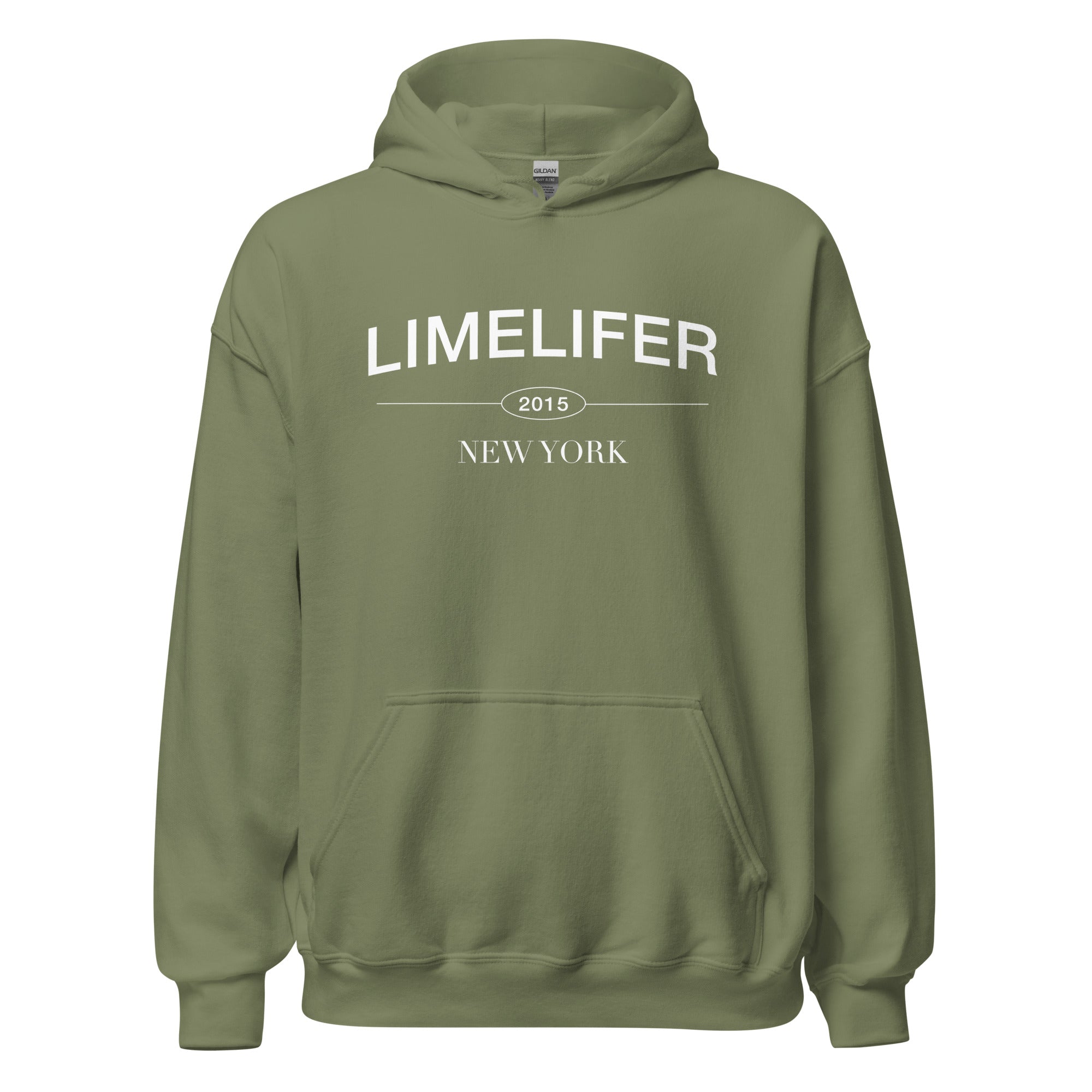 LIMELIFER NY - Unisex Hoodie in Military Green and Black