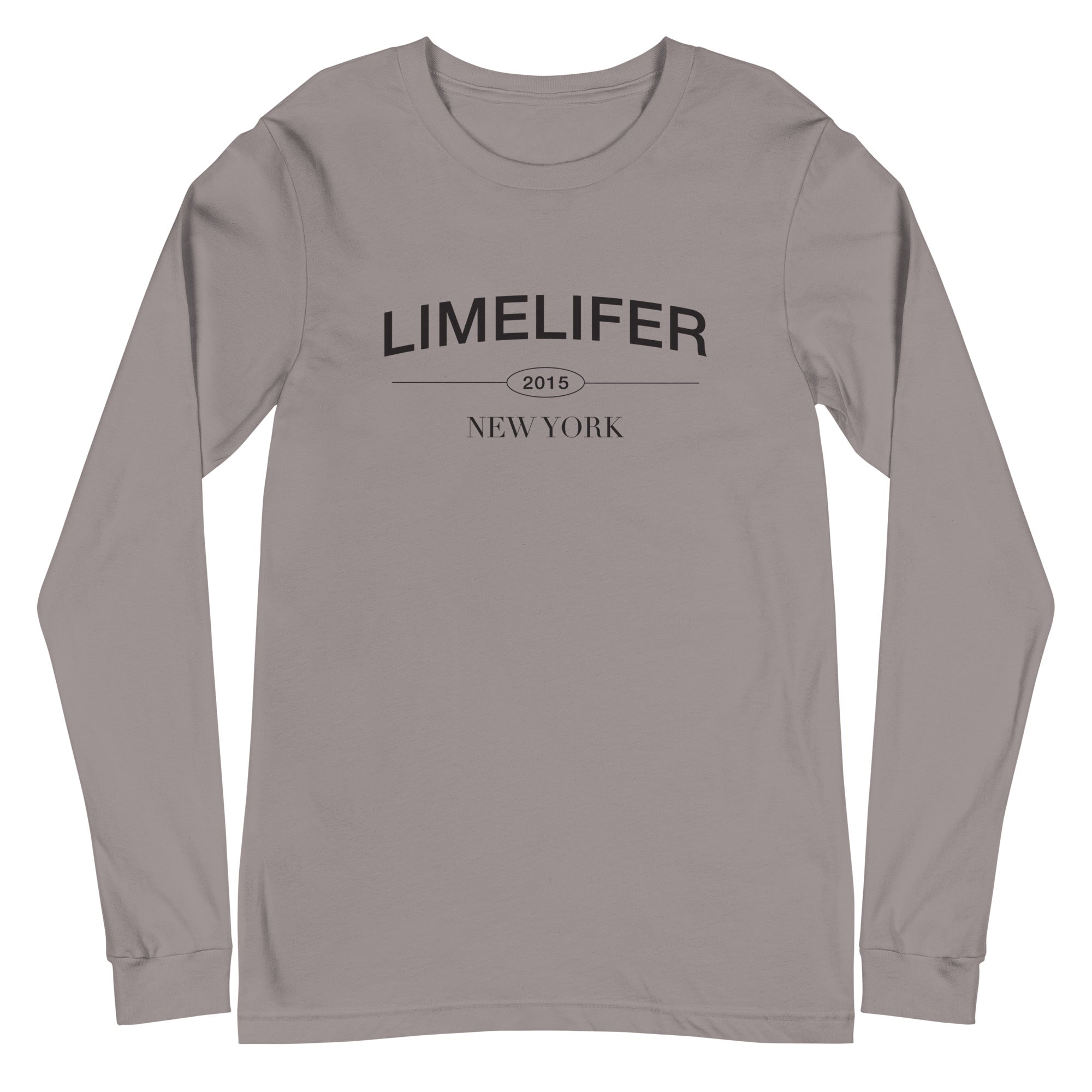LIMELIFER NY - Unisex Long Sleeve Tee in Athletic Heather and Storm
