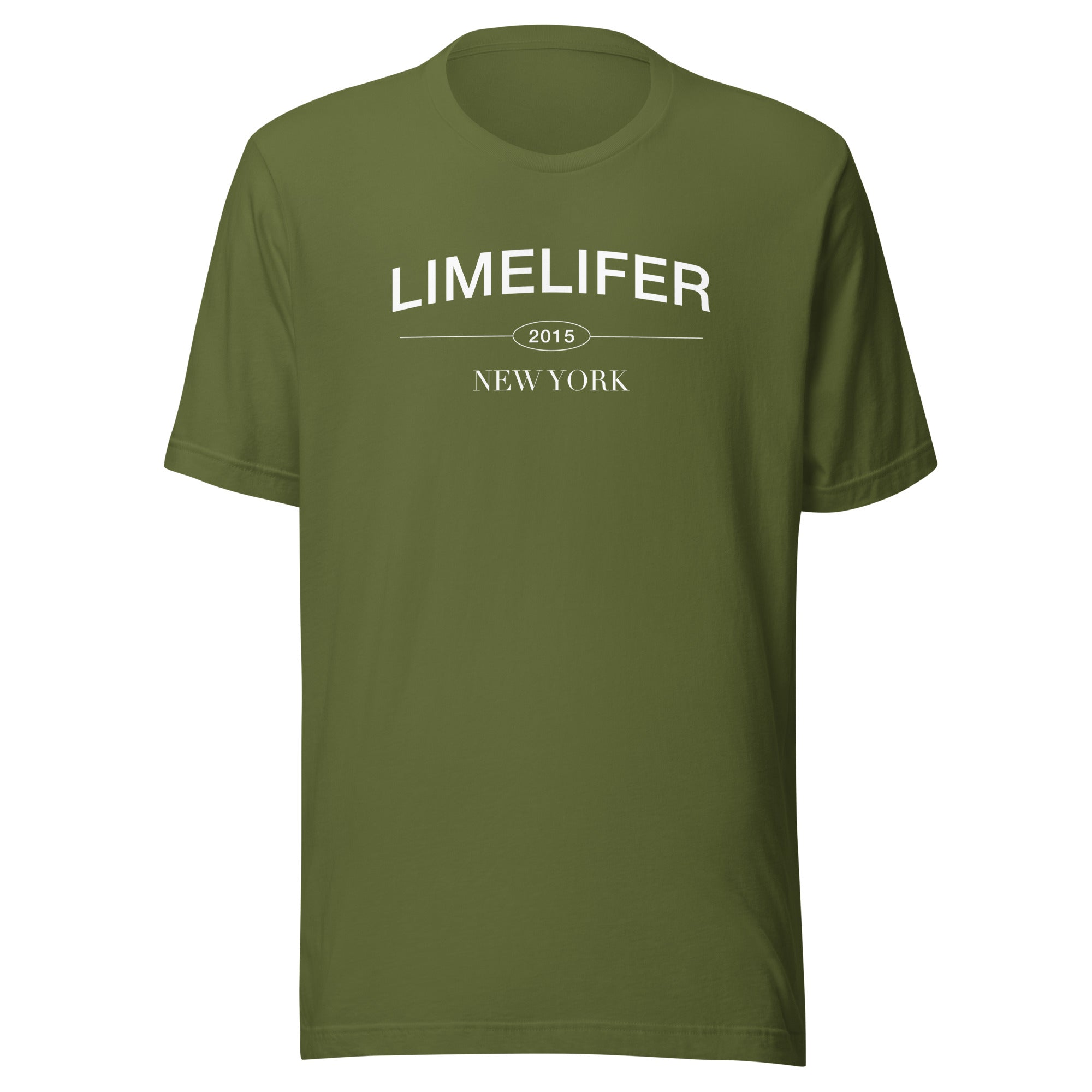 LIMELIFER NY - Unisex t-shirt in Heather Orchid, Black, DarkGrey Heather and Olive