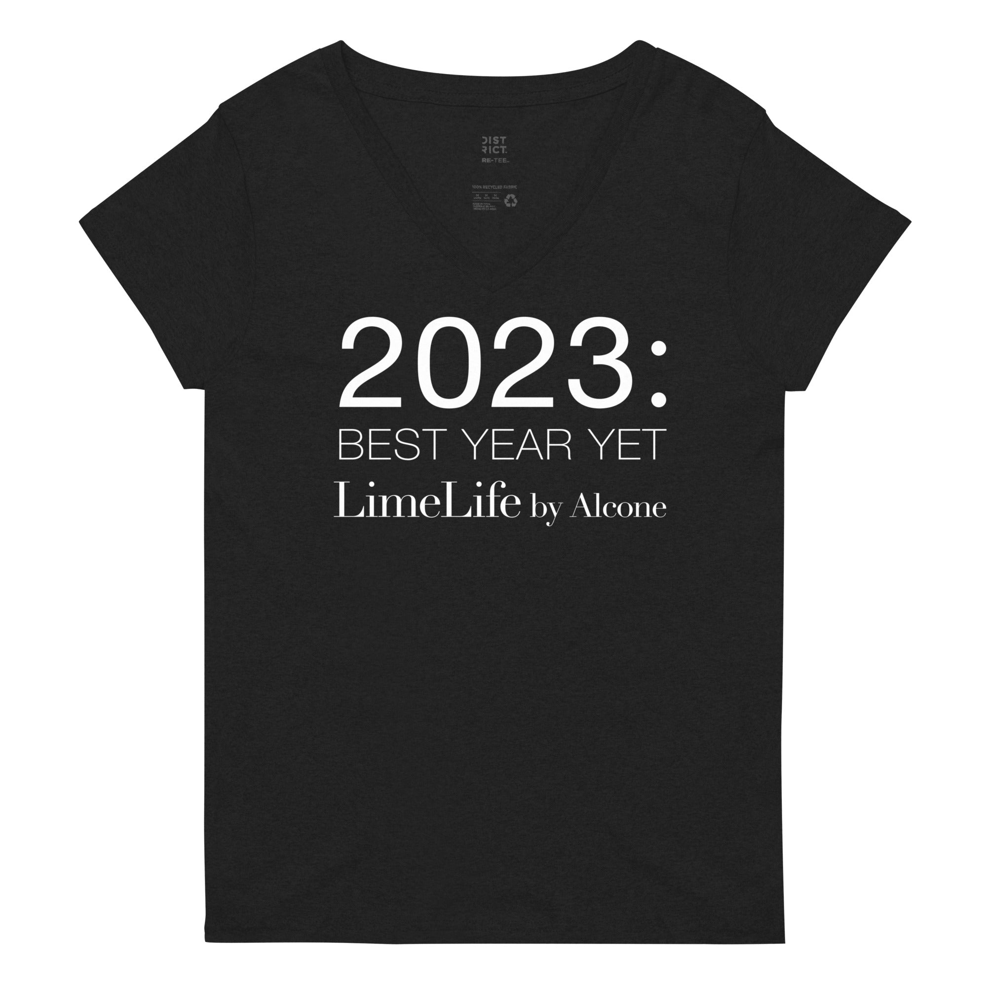 2023: Best Year Yet - Women’s recycled v-neck t-shirt